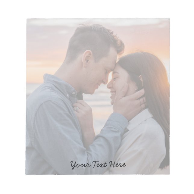 Bloco De Notas Moderno Tendenioso Crie sua própria foto e texto (Frente)