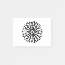 MODERNO _UM CÍRCULO ROSA caleidoscópio _COR _PRETO