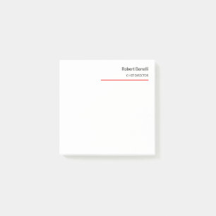 Bloco De Notas Moderno Vermelho Branco Simples Minimalista