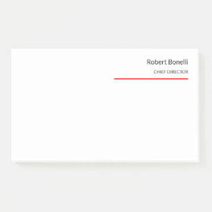 Bloco De Notas Moderno Vermelho Branco Simples Minimalista