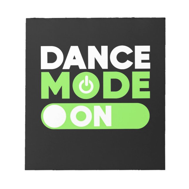 Bloco De Notas Modo de dança ativado (Frente)