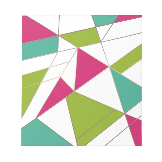 Bloco De Notas Modo geométrico geométrico abstrato impressão (Frente)