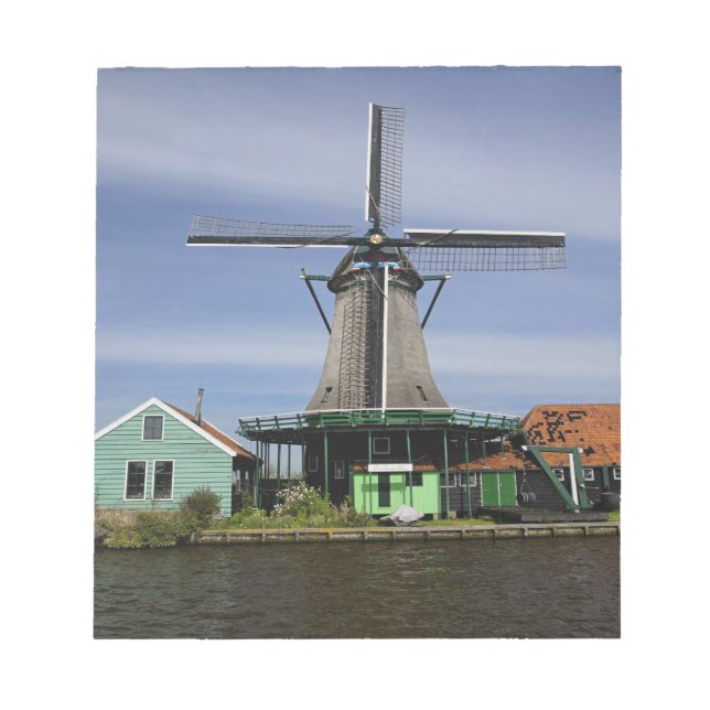 Bloco De Notas Moinho de vento, Zaanse Schans, Holanda, Países Ba (Frente)