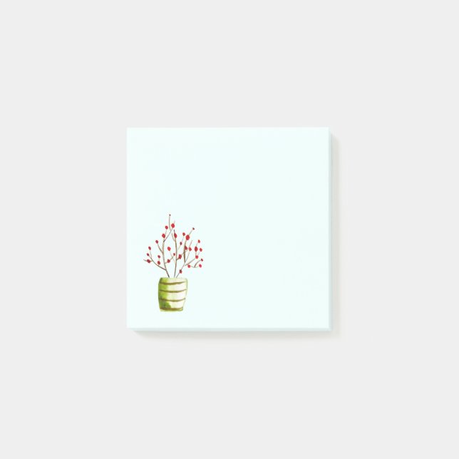 Bloco De Notas Mola d'água Red Berries Natal (Frente)