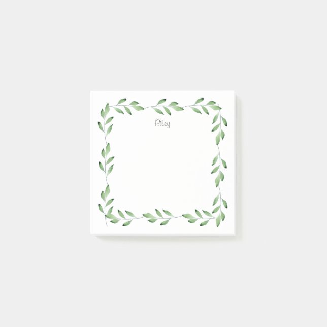 Bloco De Notas Moldura Verde Deixa Moldura (Frente)