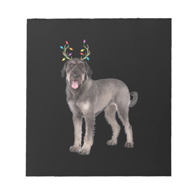 Bloco De Notas molho gigante de renas schnauzer de natal (Frente)