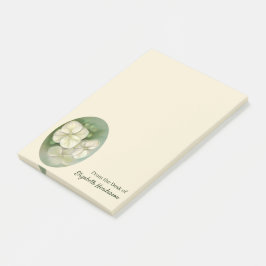 Bloco De Notas Molho Pastel Branco Hydrangea Floral