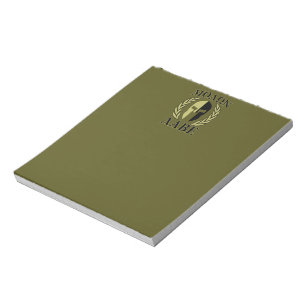 Bloco De Notas Molon Labe Spartan Helmet Laurels Olive Green