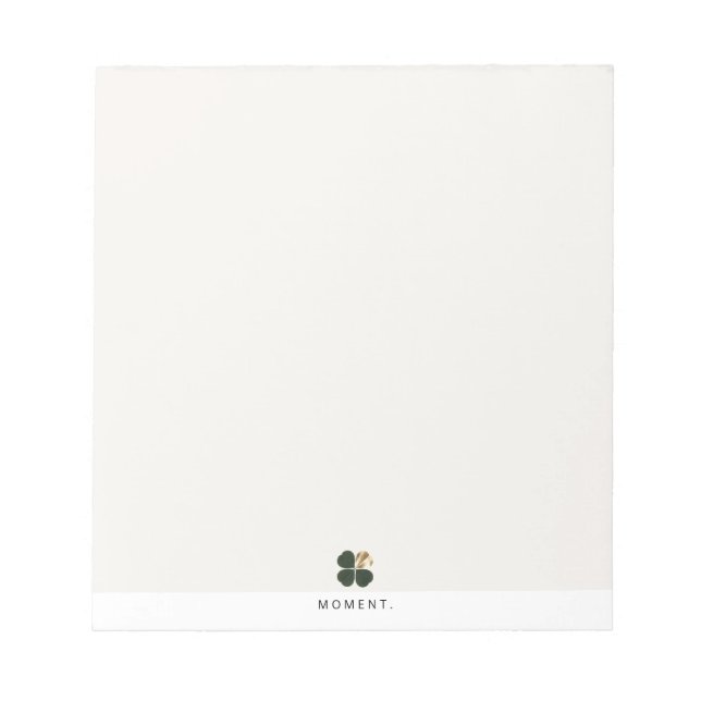 Bloco De Notas Moment Gilded Clover Luxe Minimalist Notepad (Frente)