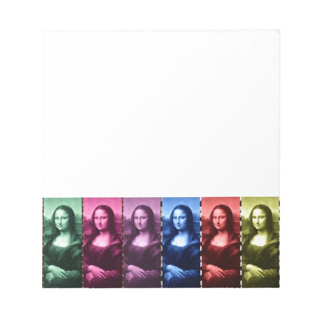 Bloco De Notas Mona Lisa Animal Print Rainbow (Frente)