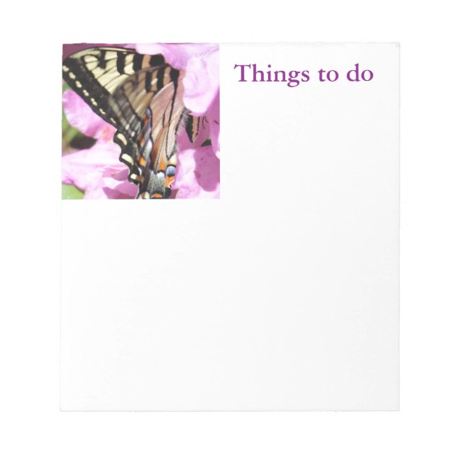 Bloco De Notas Monarch Butterfly Memo Pad Coisas a Fazer (Frente)