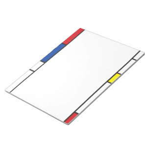 Bloco De Notas Mondrian Minimalist Geometric De Stijl Modern Art