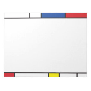 Bloco De Notas Mondrian Minimalist Geométrico De Stijl Modern Art