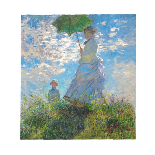 Bloco De Notas Monet Mulher Guarda-Sol Impressionismo (Frente)