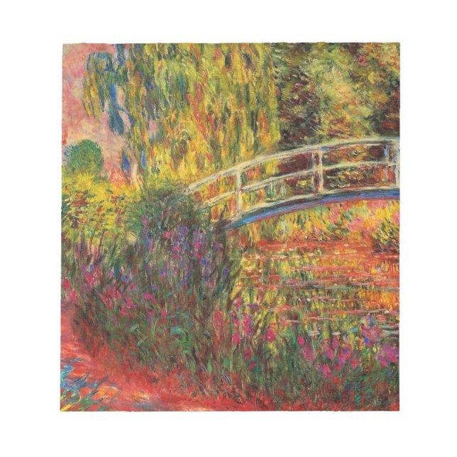 Bloco De Notas Monet Water Lily Pond and Water Irises (Frente)