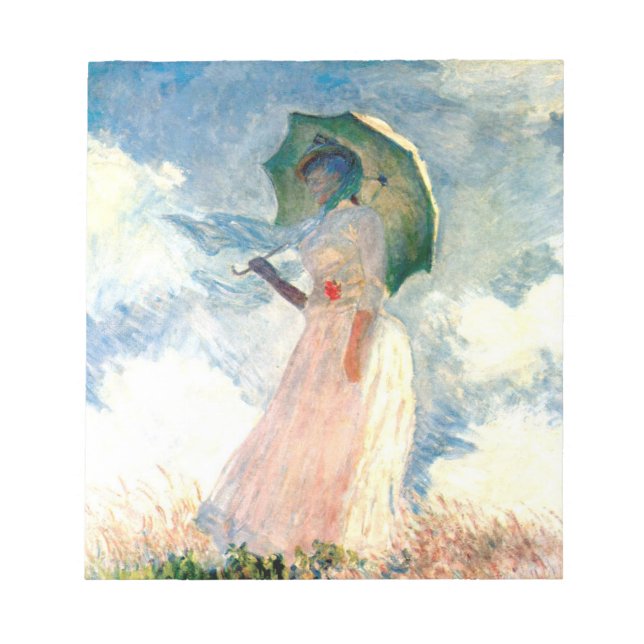 Bloco De Notas Monet Woman com Parasol à esquerda (Frente)