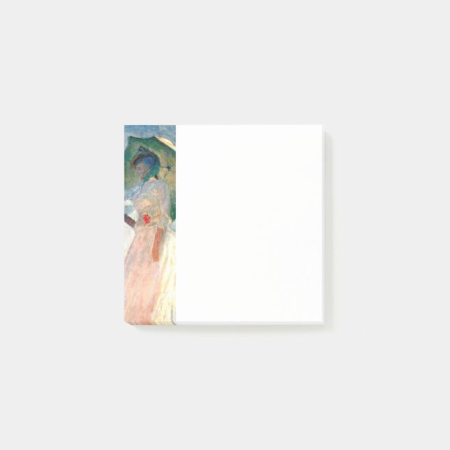 Bloco De Notas Monet Woman com Parasol Postado à Esquerda Não (Frente)