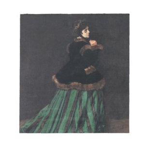 Bloco De Notas Monet Woman em Vestido Verde