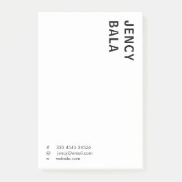 Bloco De Notas Monochrome Modern Minimal Black White Design