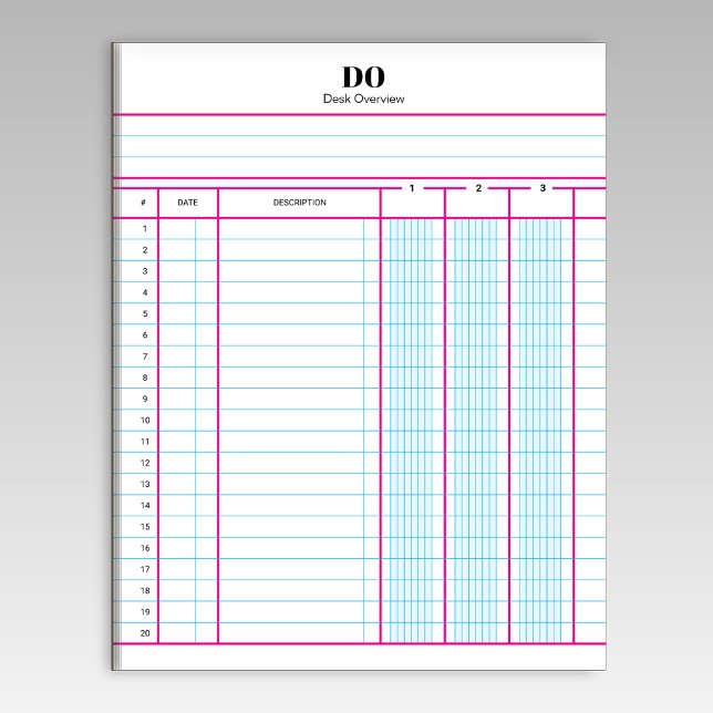 Bloco De Notas Monogram Name Accounting Ledger Paper Notepad (Criador carregado)