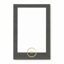 Monograma Black Chalkboard Gold Foil Simples Moder