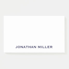 Bloco De Notas Monograma branco e azul personalizado de Marinho 1