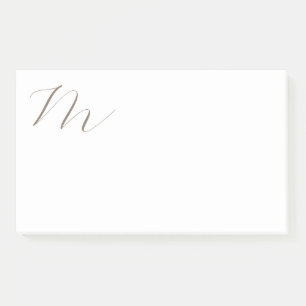Bloco De Notas Monograma Caligráfico Único Planeta Moderno