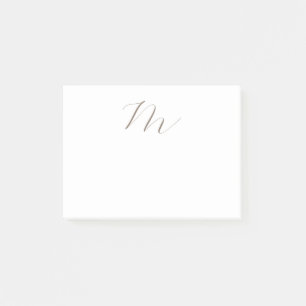 Bloco De Notas Monograma Caligráfico Único Planeta Moderno