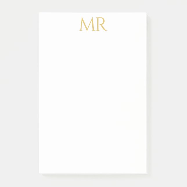 Bloco De Notas Monograma Clássico Profissional Minimalista Simple (Frente)