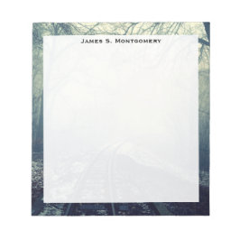 Bloco De Notas Monograma Comboios Caminhos de Ferro Traços Nevoei