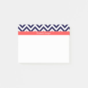Bloco De Notas Monograma conhecido vermelho coral do Lg Chevron