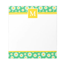 Bloco De Notas Monograma das Disias Verdes de Verão