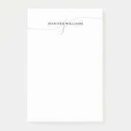 Bloco De Notas Monograma de Letras Minúsculas Mínimas de Cinzas N