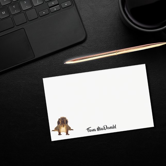 Bloco De Notas Monograma de nome engraçado fofo esquilo (Criador carregado)