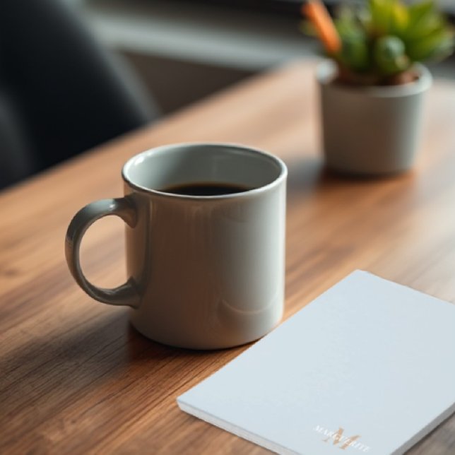 Bloco De Notas Monograma de Nome Personalizado (Criador carregado)