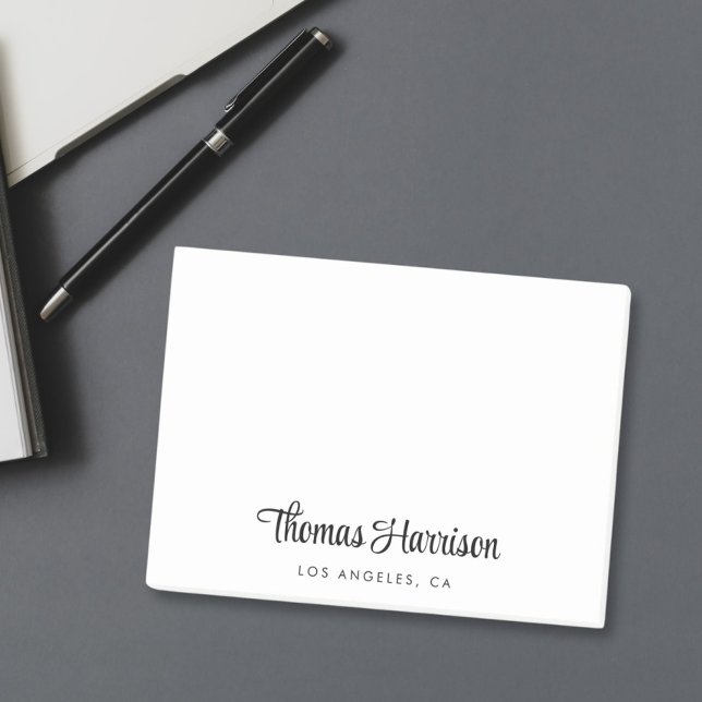 Bloco De Notas Monograma de Script de Assinatura na moda (Empower your name in our signature script as your logo and brand identity)