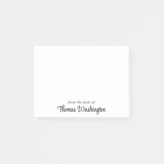 Bloco De Notas Monograma de Script na moda (Frente)