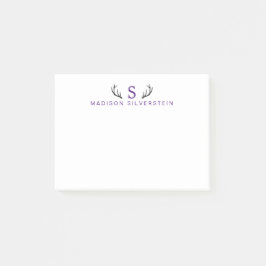 Bloco De Notas Monograma de Veados Clássicos