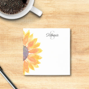 Bloco De Notas Monograma Floral Personalizado