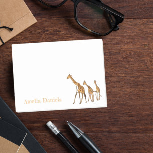 Bloco De Notas Monograma Giraffe