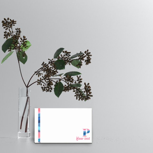 Bloco De Notas Monograma inicial P coral Notas (Criador carregado)