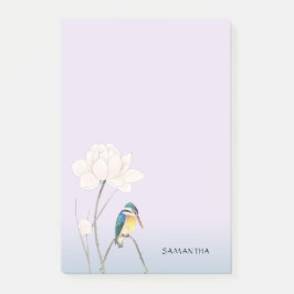 Bloco De Notas Monograma japonês Vintage Lotus Posto-it® 4 x 6