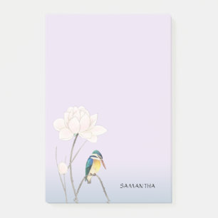 Bloco De Notas Monograma japonês Vintage Lotus Posto-it® 4 x 6
