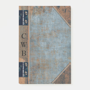 Bloco De Notas Monograma Legal do Livro Antigo Addison Spencer
