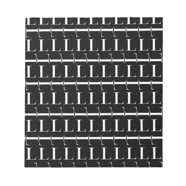 Bloco De Notas Monograma - Letra inicial L (Frente)