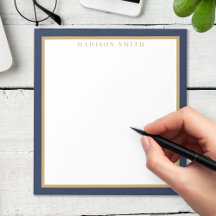 Monograma Minimalista Azul Marinho e Dourado