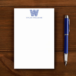 Bloco De Notas Monograma Minimalista Moderno