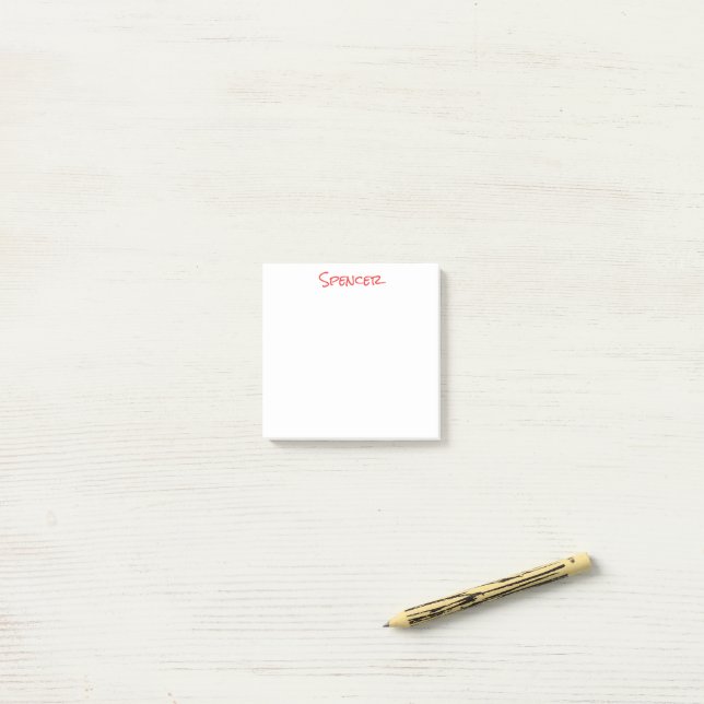 Bloco De Notas Monograma minimalista nome personalizado  (Na mesa)