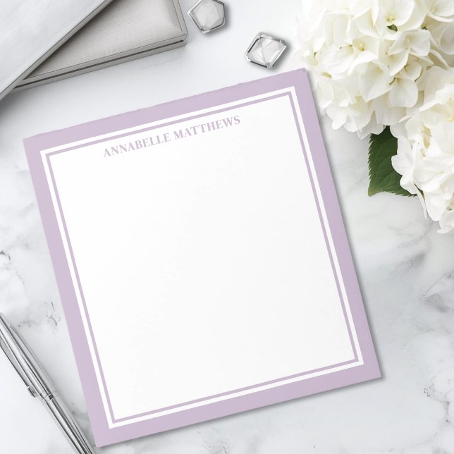 Bloco De Notas Monograma Minimalista Roxo (Purple Minimalist Monogram Notepad )