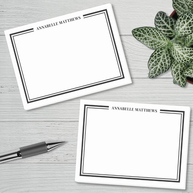 Bloco De Notas Monograma Minimalista Simples (Simple Minimalist Monogram Post-it Notes)